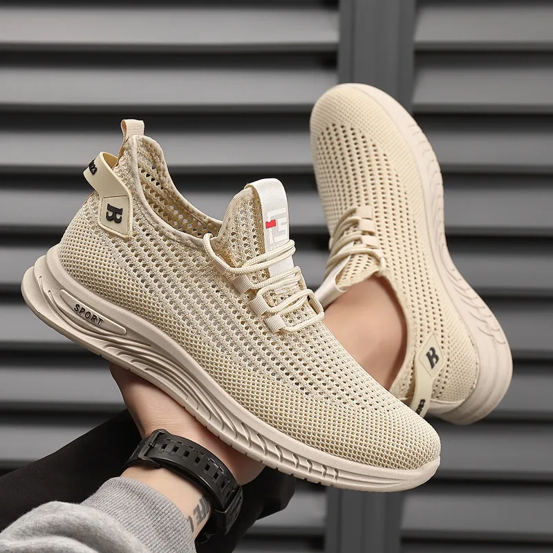 Men Mesh Knit Running Sneakers - Shock Absorbing Gym Trainers recension och pris