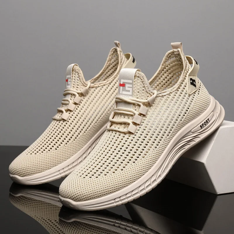 Men Mesh Knit Running Sneakers - Shock Absorbing Gym Trainers recension och pris