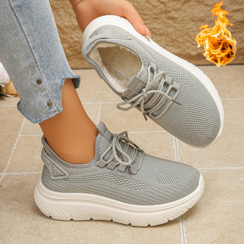 2027 Women's Outdoor Walking S - Knit Fabric Lace Up Sneakers recension och pris