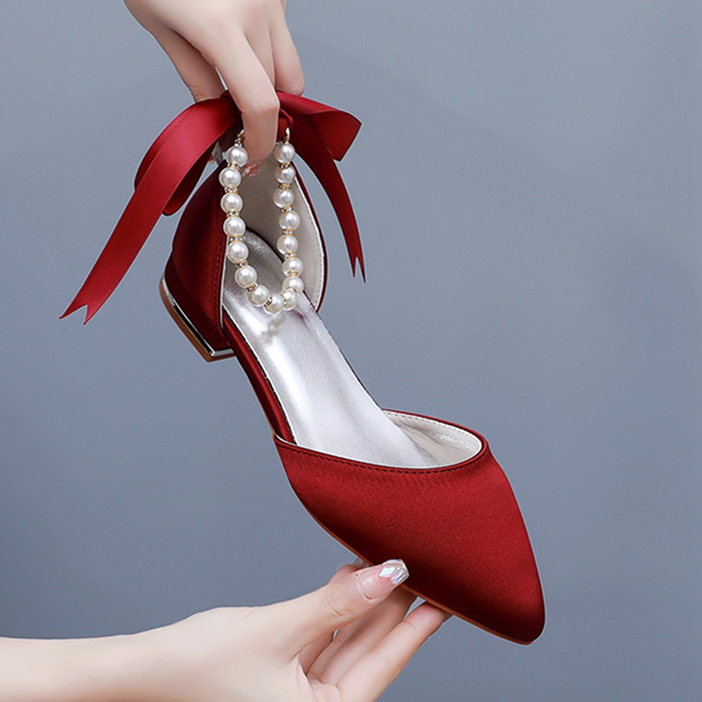 Wedding Shoes Bride Flat Heel  - Sandals recension och pris
