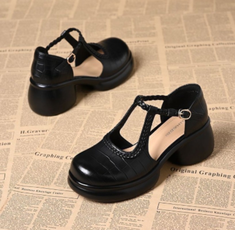 Women Black Croc‑Embossed Mary - Women'S Shoes recension och pris