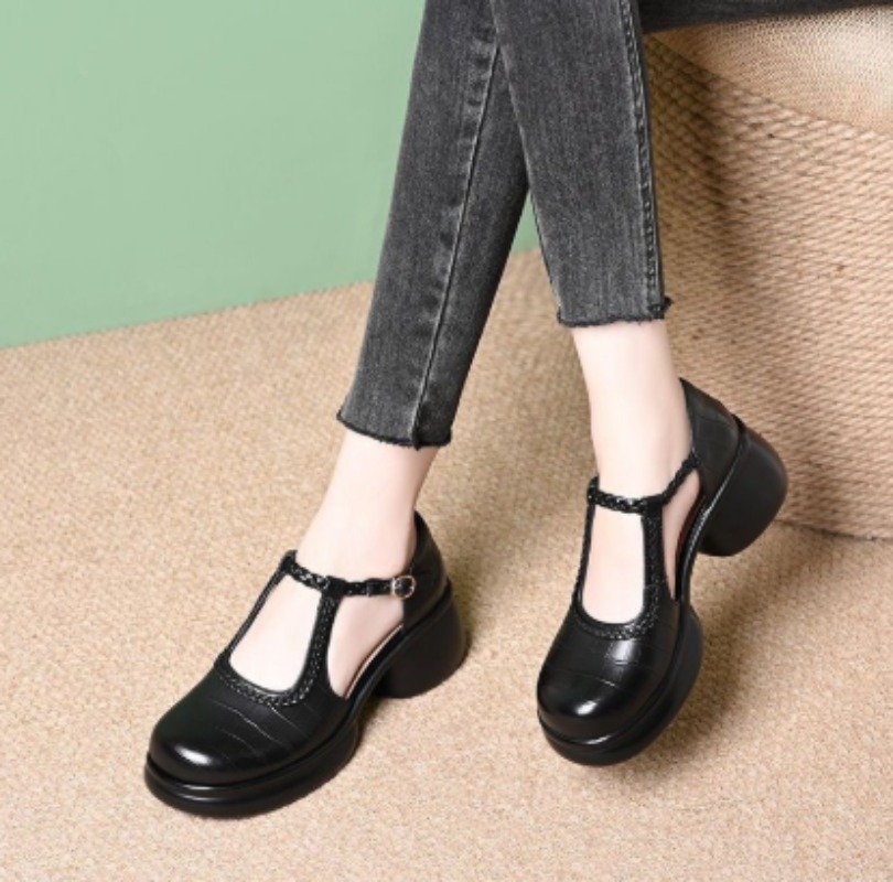 Women Black Croc‑Embossed Mary - Women'S Shoes recension och pris