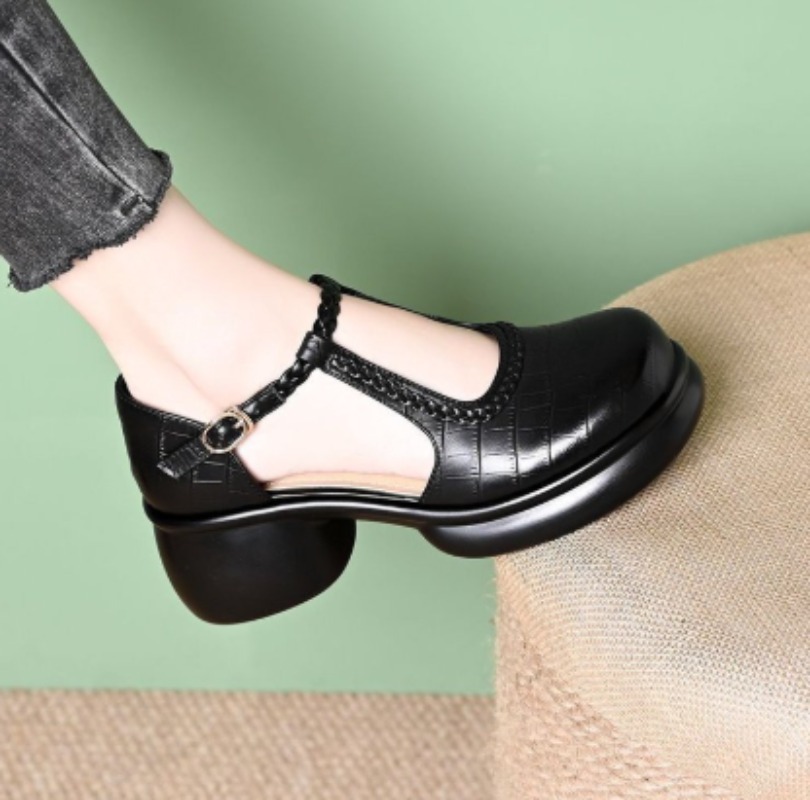 Women Black Croc‑Embossed Mary - Women'S Shoes recension och pris